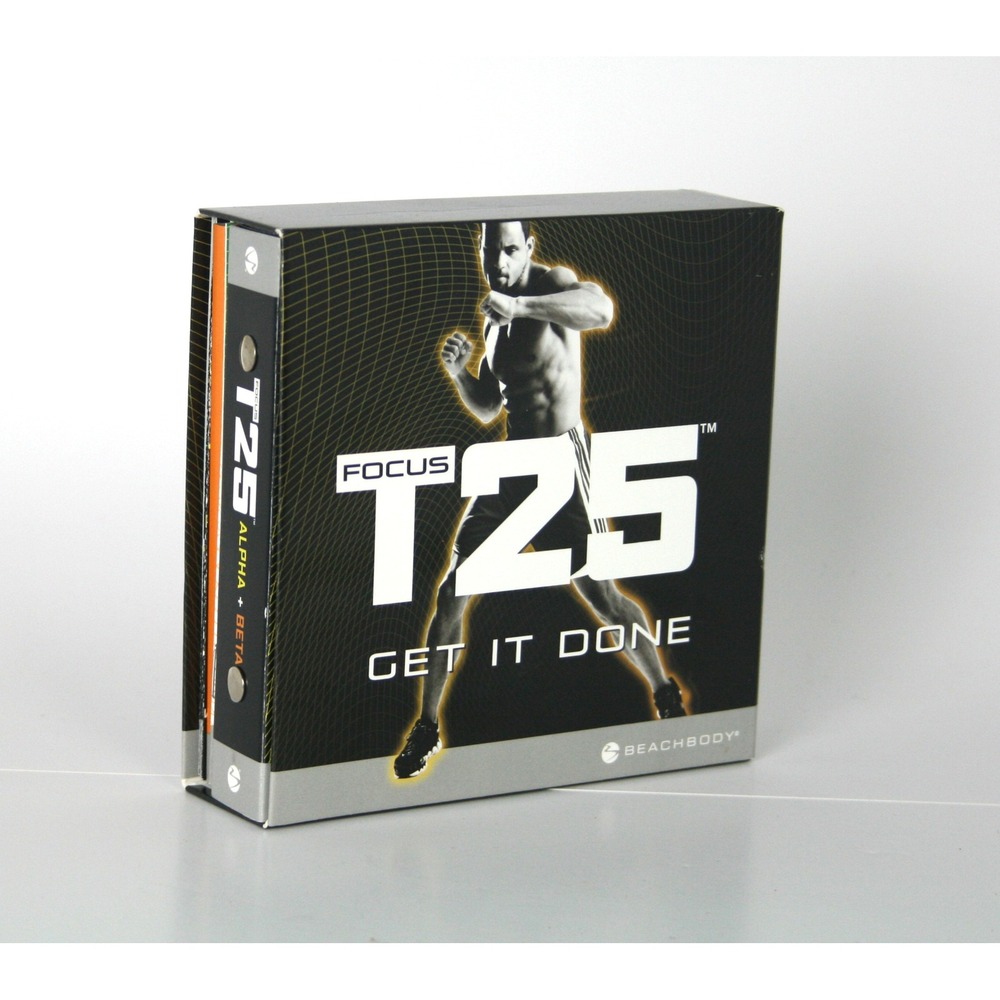 Beachbody Focus T25 Alpha Beta Workout DVD Set Shaun T Fitness Nutrition Guide